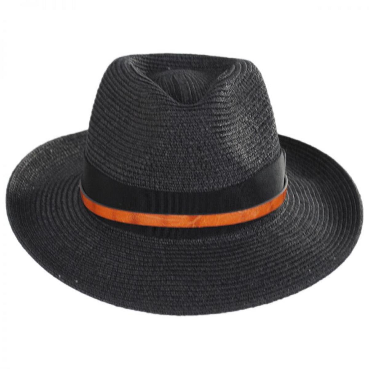 Bailey 1922 | Denney Toyo Straw Blend Fedora Hat | 127854 | front | BLACK