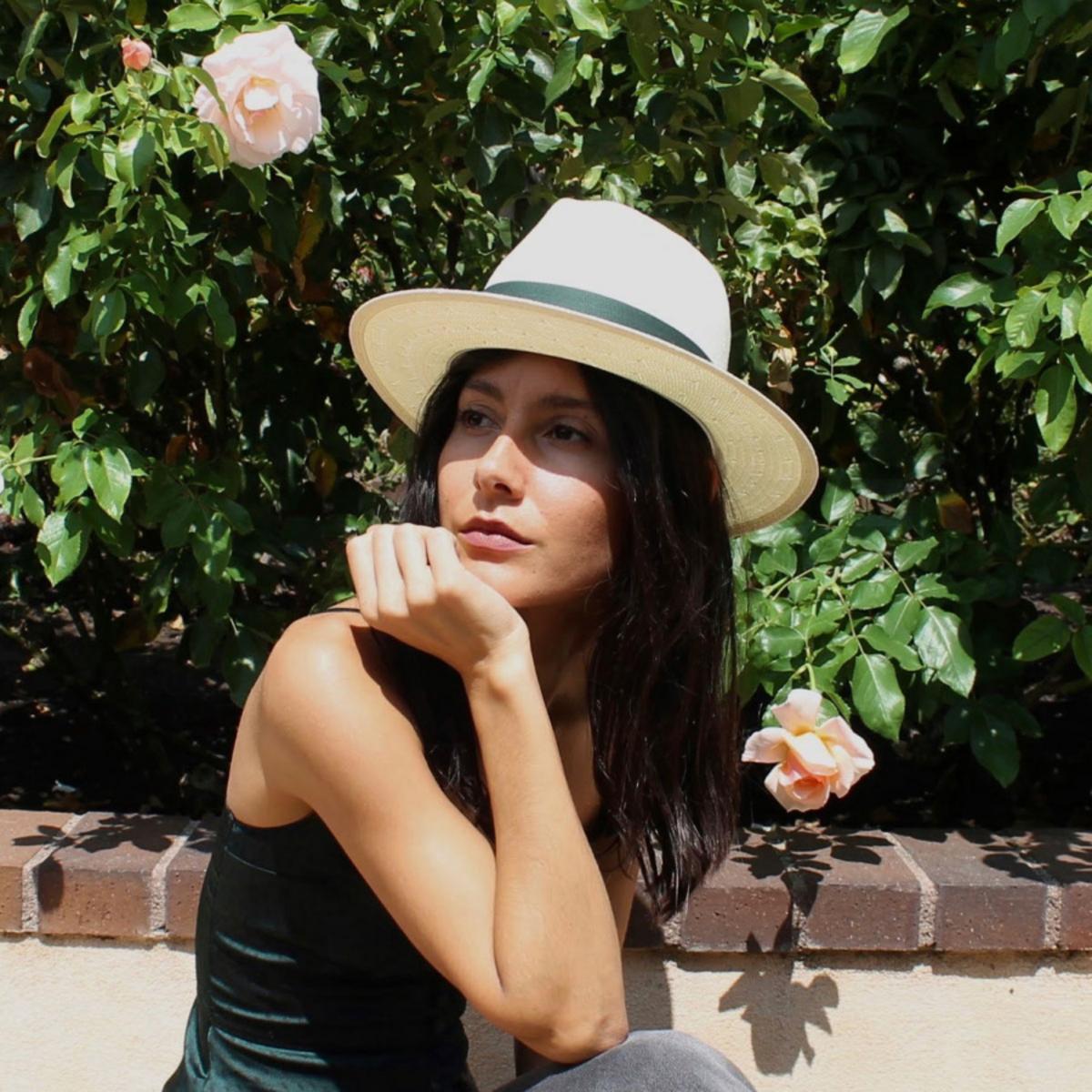 Jaxon Hats | Toyo Straw Safari Fedora Hat - Green Band | 129904 | lsfone | IVORY