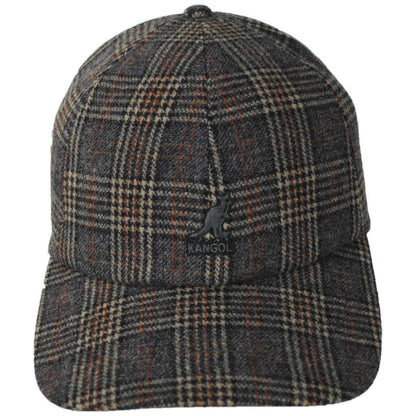 Kangol | Plaid Earflaps Strapback Baseball Cap | 201196 | front | GREY MULTI