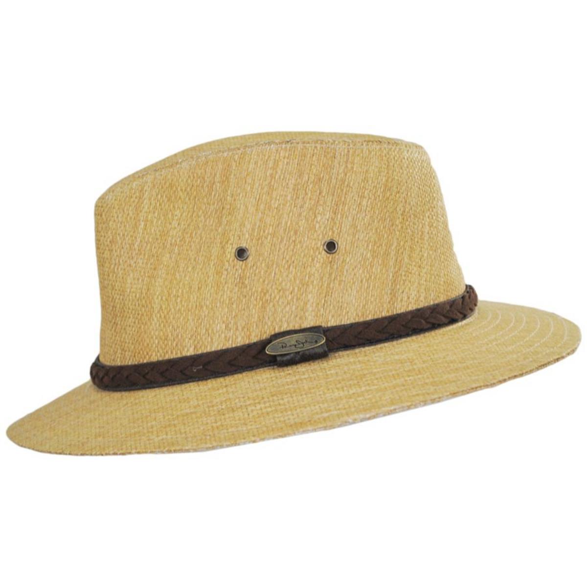 Panama Jack | Seadragon Toyo Straw Safari Fedora Hat | 126079 | profile | TEA