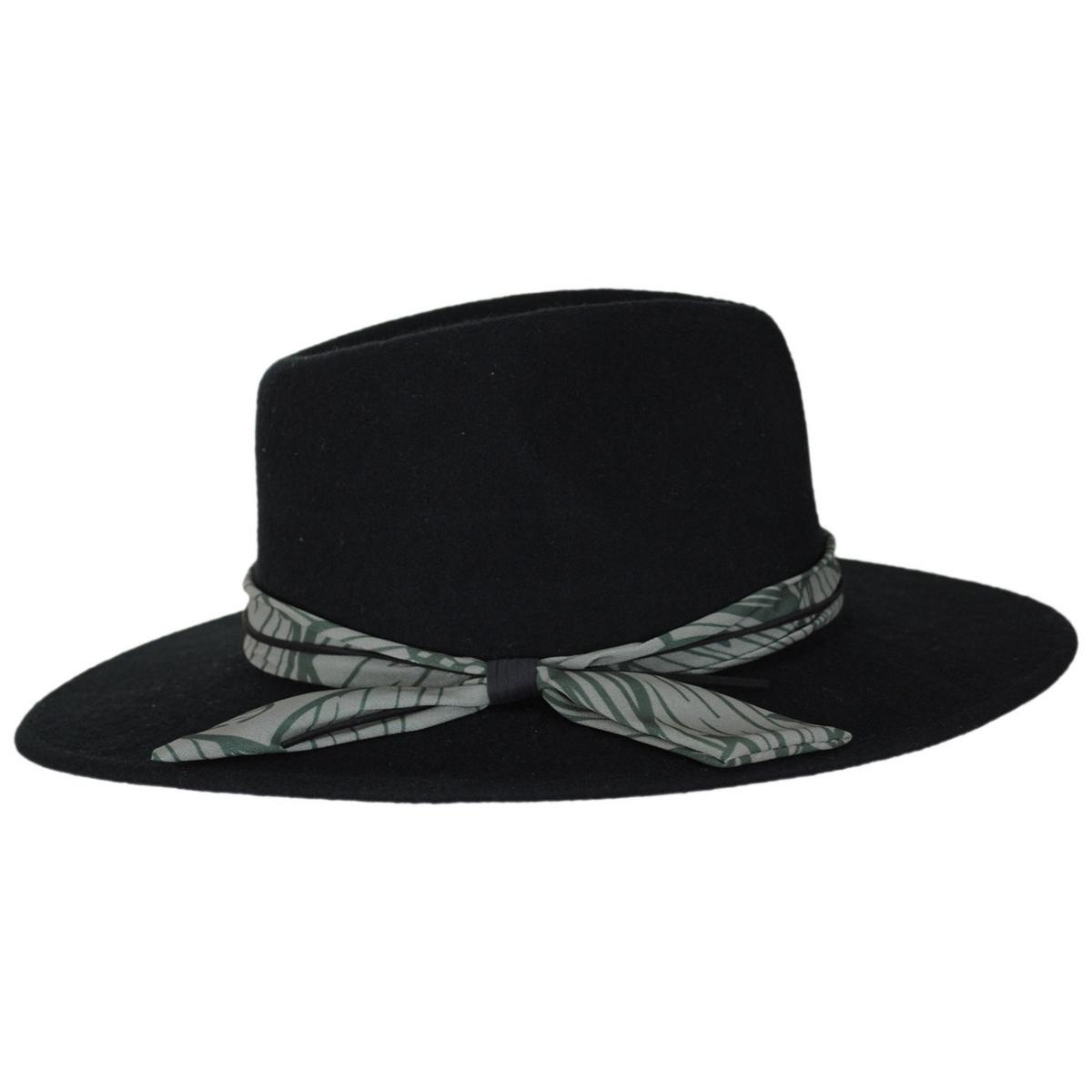 Bigalli | Rain Forest Wool Felt Fedora Hat | 131444 | profile | BLACK