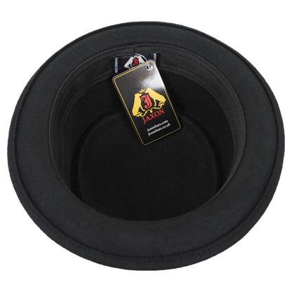 Jaxon Hats | Wholesale Crushable Wool Felt Pork Pie Hat B2B Pre-Pack | B2B135007 | under | BLACK