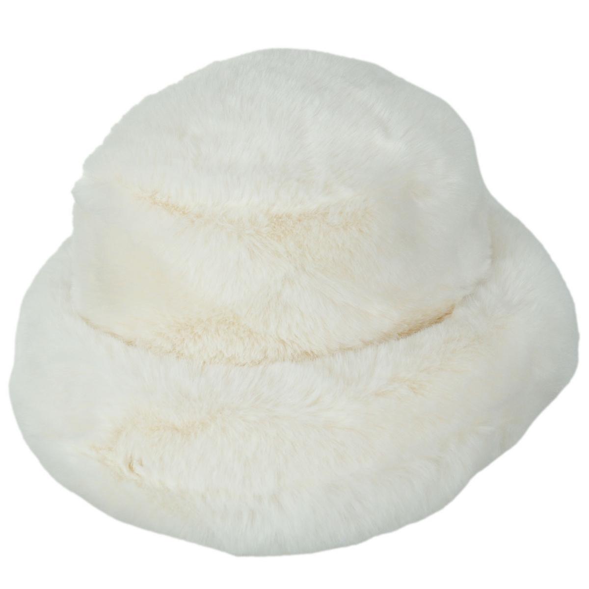 BRIXTON HATS | Dion Faux Fur Winter Bucket Hat | 185556 | lead | OFF WHITE