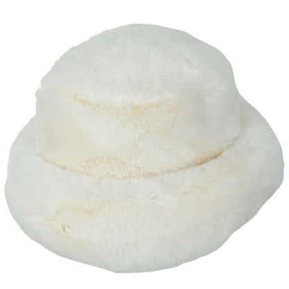 BRIXTON HATS | Dion Faux Fur Winter Bucket Hat | 185556 | lead | OFF WHITE