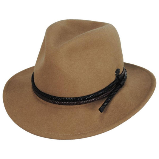 Bailey 1922 | Nelles Wool LiteFelt Fedora Hat | 130348 | lead | CAMEL