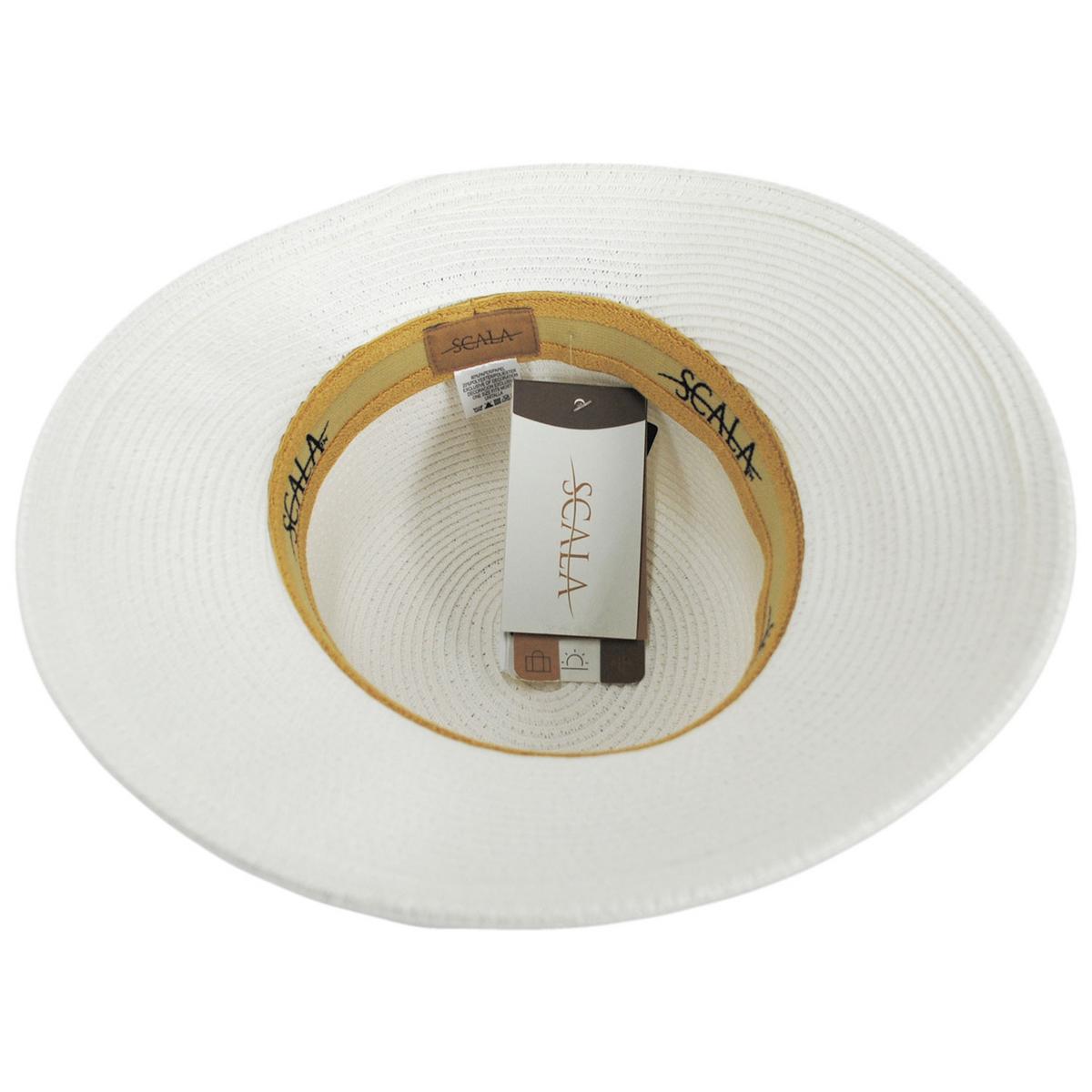 Scala | Assymetrical Toyo Braid Facesaver Cap | 101551 | under | WHITE