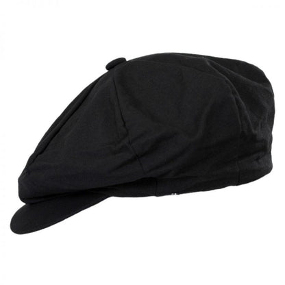 Jaxon Hats | Linen Big Apple Cap | 167736 | profile | BLACK