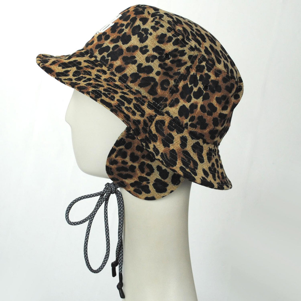 Kangol | Interlock Earflap Bucket Hat | 185851 | profile | LEOPARD TAN