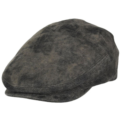 Scala | Ivy Weather Leather Duckbill Flat Cap | 160234 | lead | CHOCOLATE