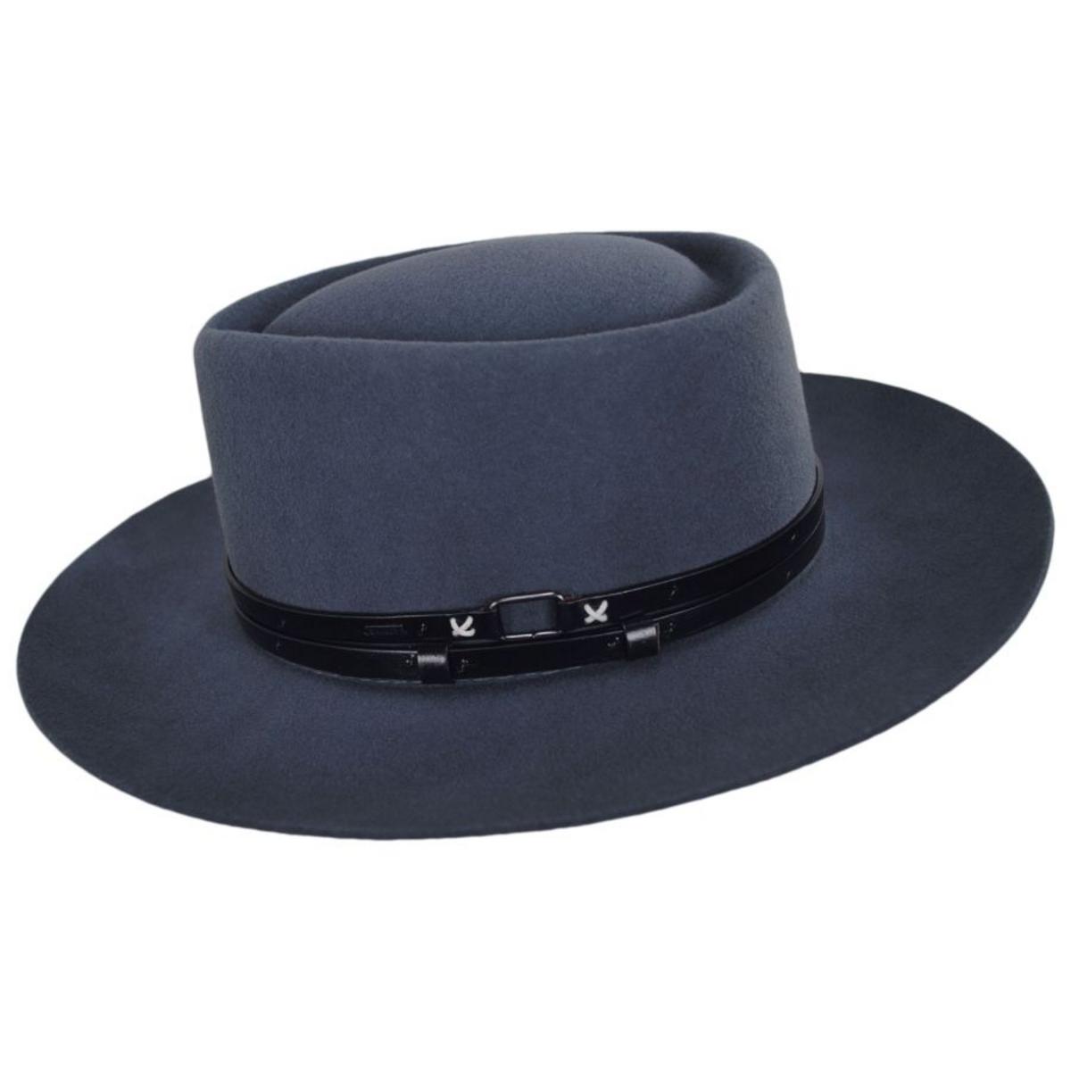Bailey 1922 | Lang Elite Wool Felt Gambler Hat - Avion | 130393AVN | profile | AVION