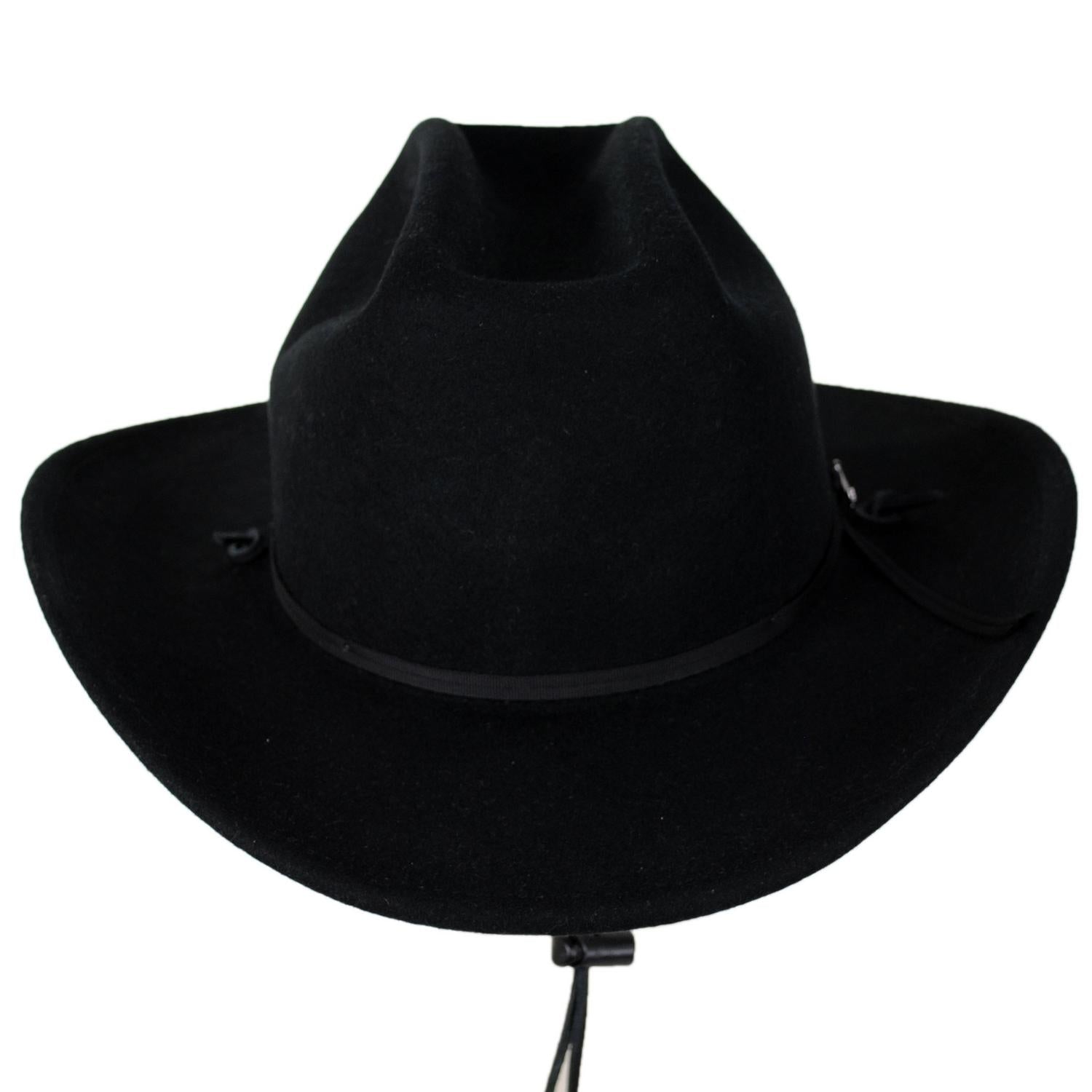 Stetson | Lakewood Crushable Wool Felt Western Hat | 130769 | front | BLACK