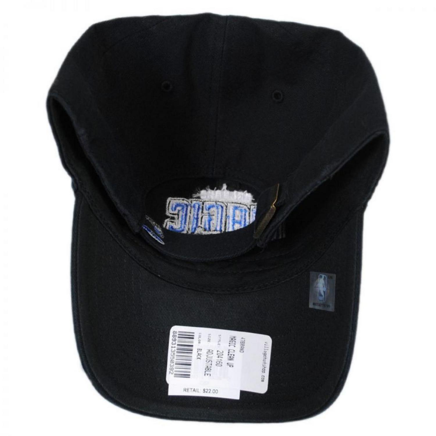 47 Brand | Orlando Magic NBA Clean Up Strapback Baseball Cap Dad Hat | 204160 | under | BLACK