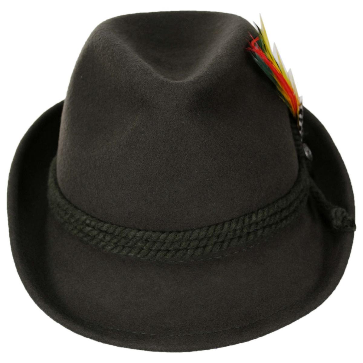Jaxon Hats | Alpine Wool Felt Fedora Hat | 157001 | front | MOSS