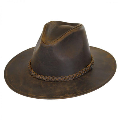 Jaxon Hats | Buffalo Leather Western Hat | 147201 | lead | CHOCOLATE