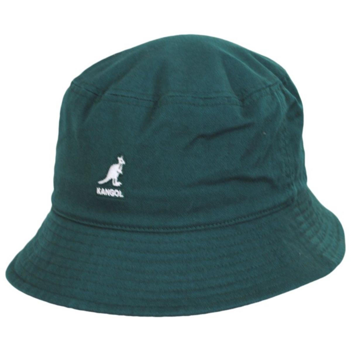 Kangol | Washed Cotton Bucket Hat - Pine | 185701PINE | lead | PINE