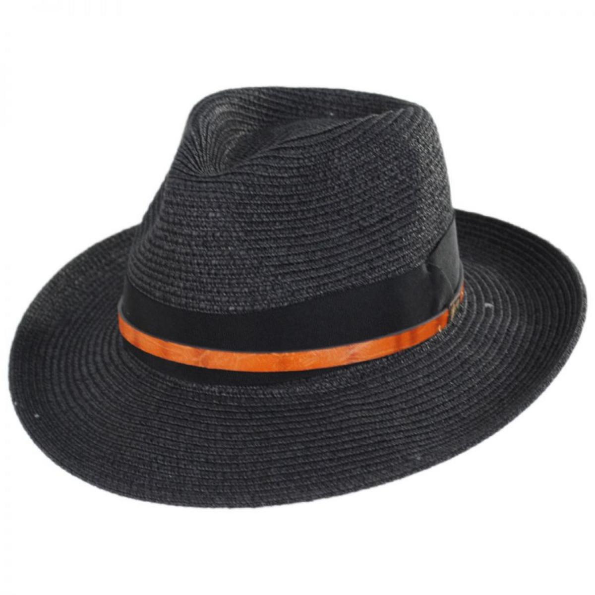 Bailey 1922 | Denney Toyo Straw Blend Fedora Hat | 127854 | lead | BLACK