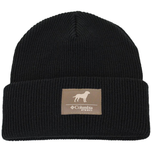 Columbia Sportswear | PHG Patch Acrylic Knit Cuffed Beanie Hat | 500748 | lead | BLACK