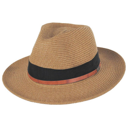 Bailey 1922 | Denney Toyo Straw Blend Fedora Hat | 127854 | lead | LATTE