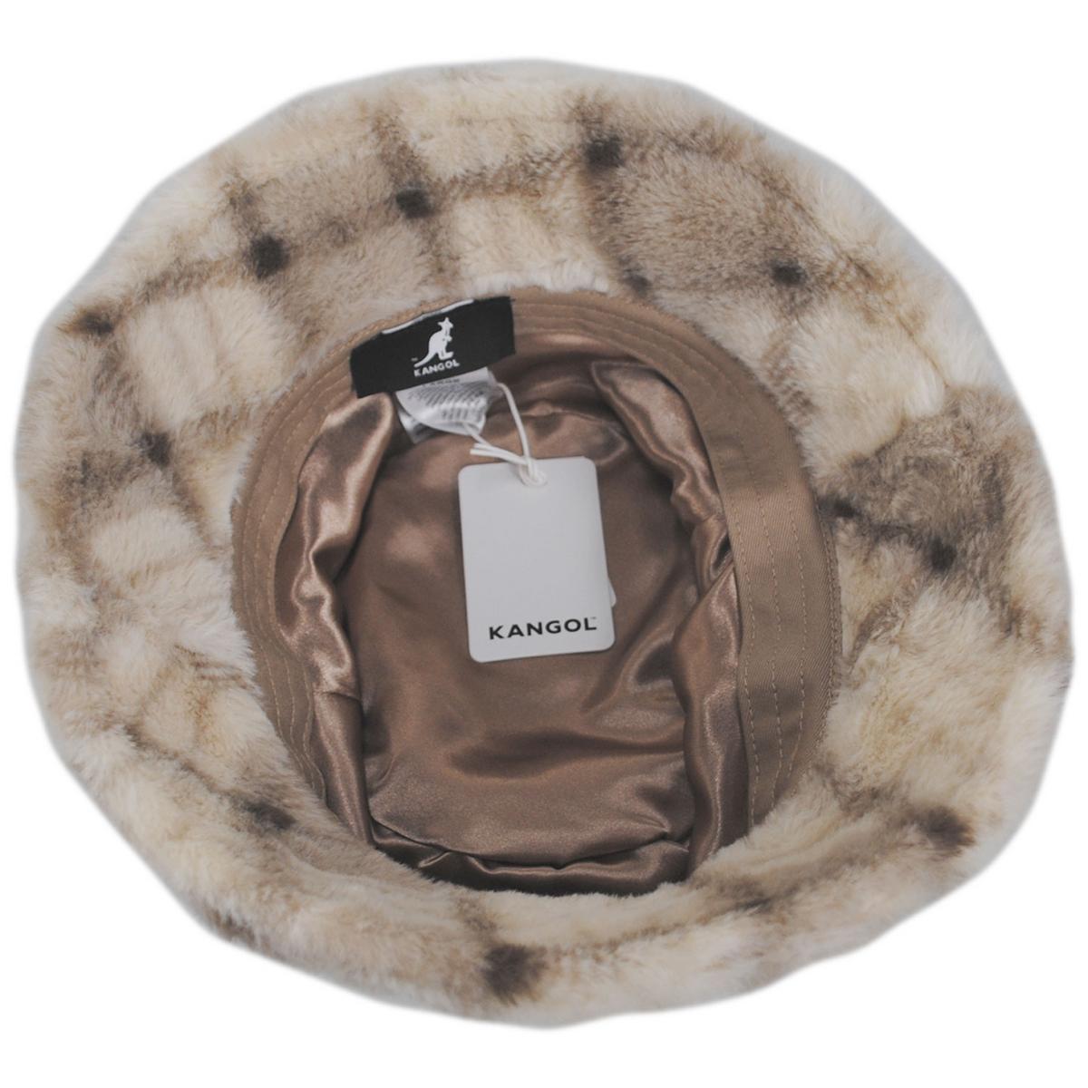 Kangol | Plaid Faux Fur Bucket Hat | 185836 | under | BEIGE MULTI PLAID