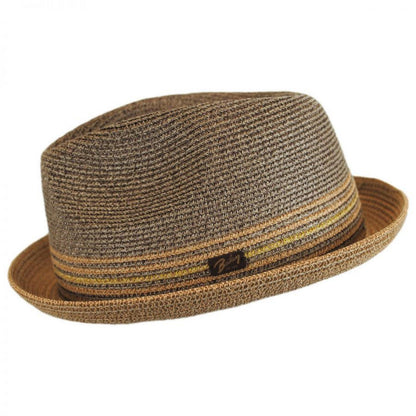 Bailey 1922 | Hooper Toyo Straw Blend Trilby Fedora Hat - Earth | 127777E | profile | EARTH