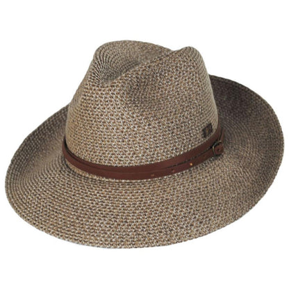 Bailey 1922 | Balans Roll Up Toyo Straw Blend Fedora Hat | 127762 | lead | MUSHROOM