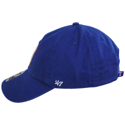 47 Brand | Texas Rangers MLB Clean Up Strapback Baseball Cap Dad Hat | 203441 | profile | ROYAL