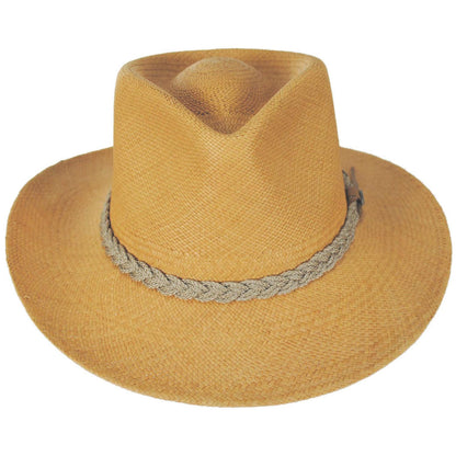Scala | Braided Band Panama Straw Outback Hat | 126149 | front | PUTTY