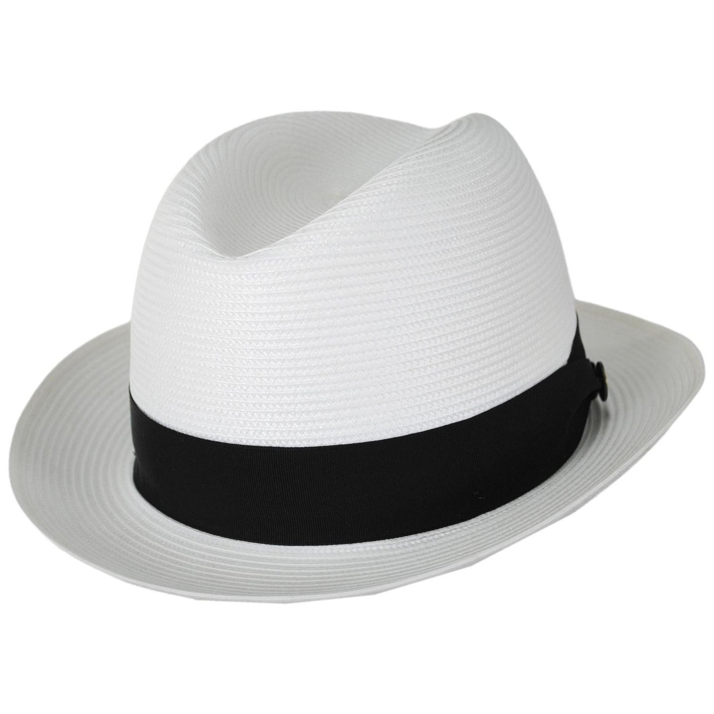 Stetson | Parker Florentine Milan Straw Fedora Hat | 127072 | lead | WHITE