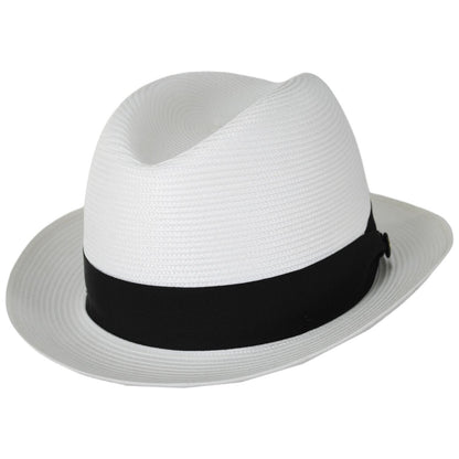 Stetson | Parker Florentine Milan Straw Fedora Hat | 127072 | lead | WHITE