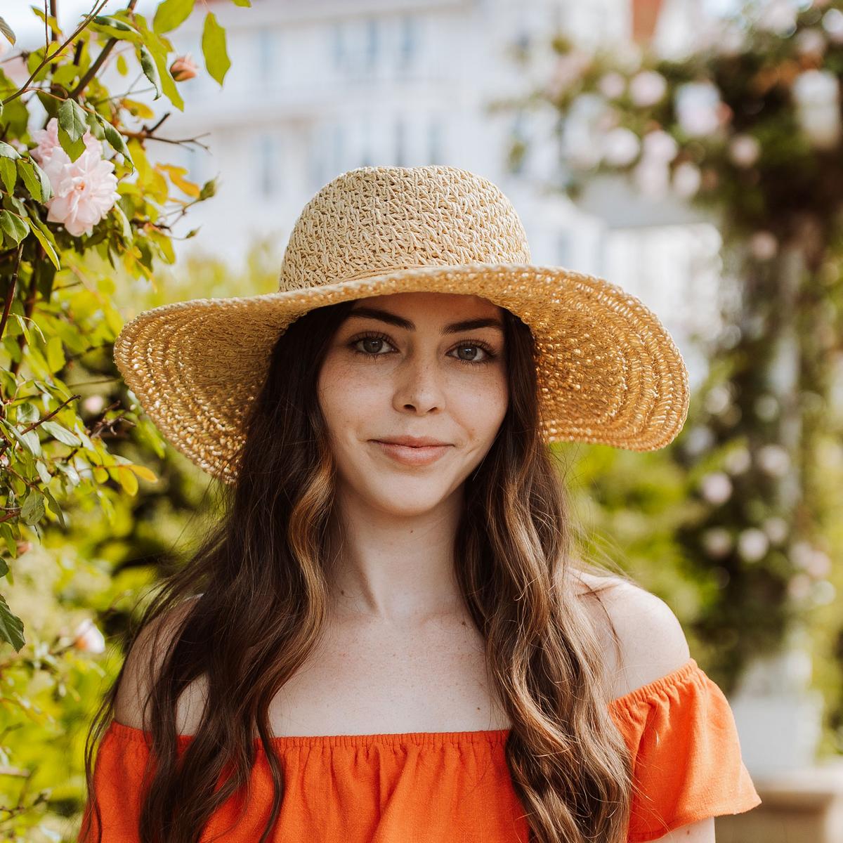 Soleil Crochet Toyo Straw Swinger Sun Hat