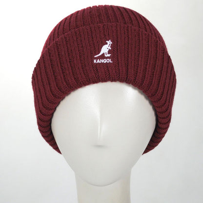 Kangol | Merino Wool Rib Beanie Hat | 500405 | front | CRANBERRY