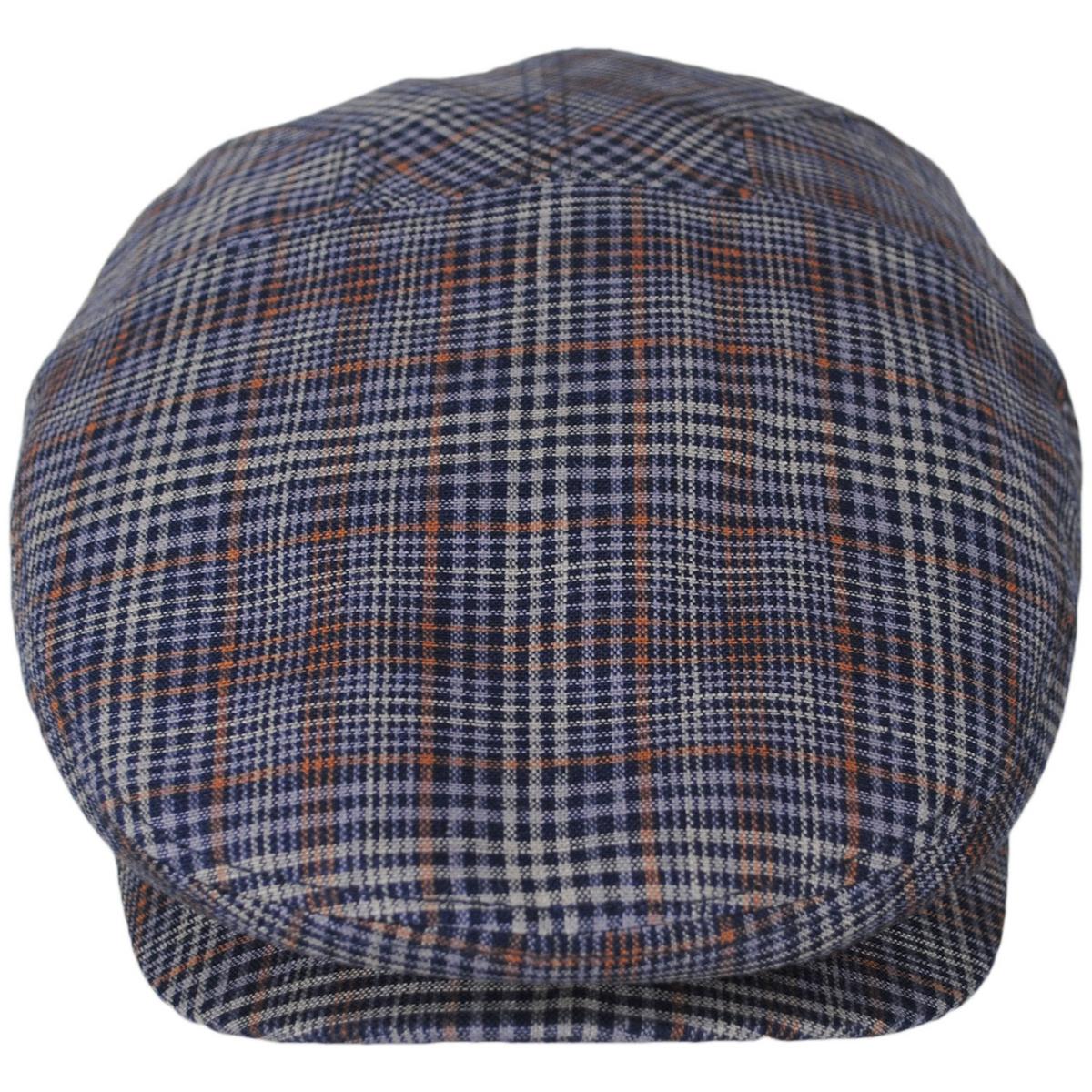 Bailey 1922 | Duch Linen Plaid 5 Panel Ivy Cap | 167222 | front | MIDNIGHT BLUE PLAID