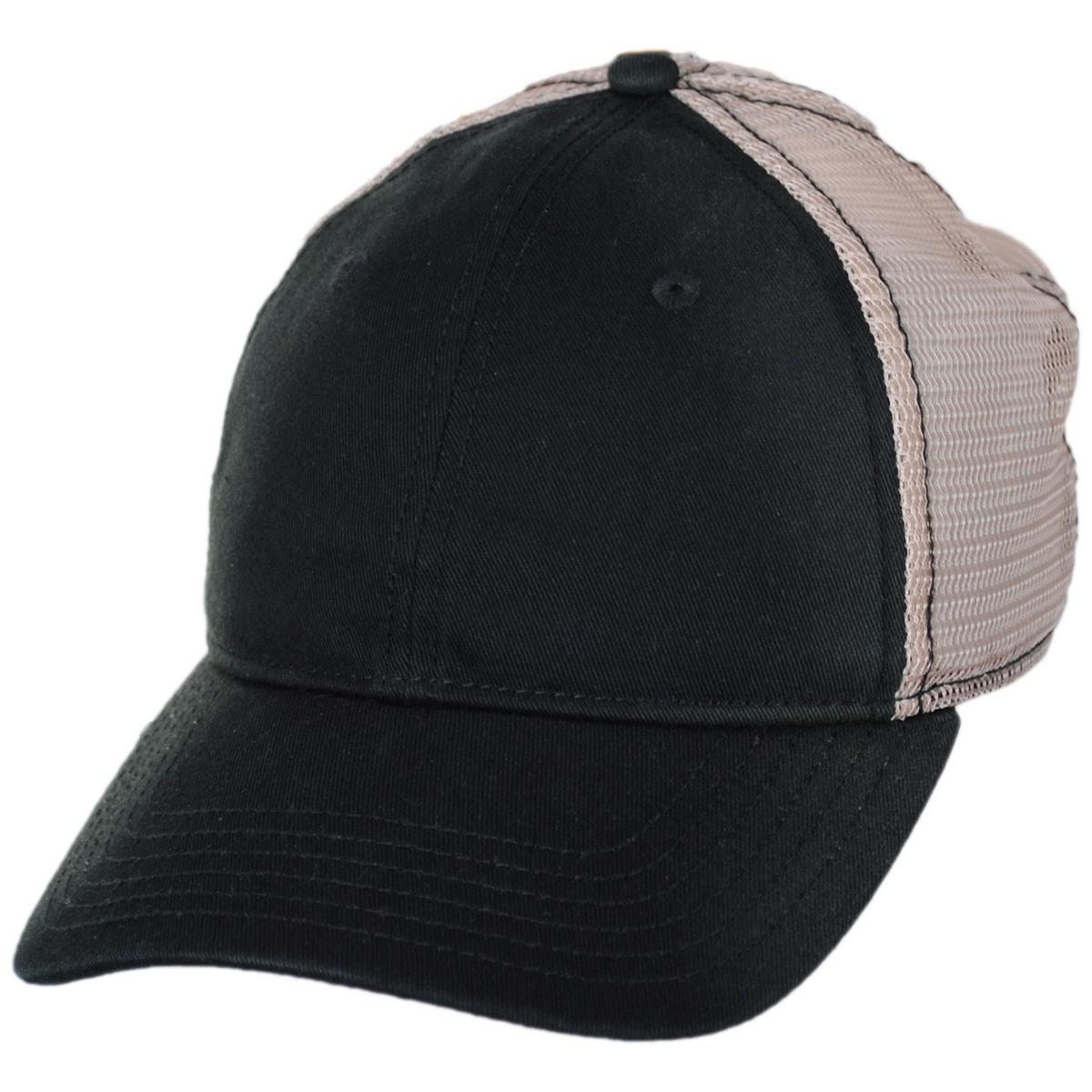 Dorfman Pacific | Cotton Mesh Snapback Baseball Cap | 200192 | lead | BLACK