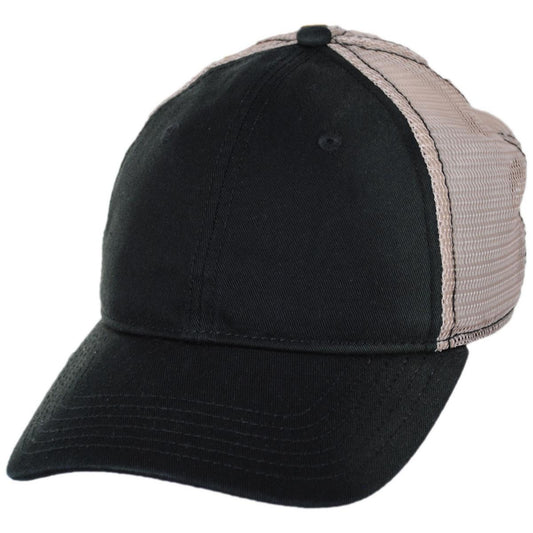 Dorfman Pacific | Cotton Mesh Snapback Baseball Cap | 200192 | lead | BLACK