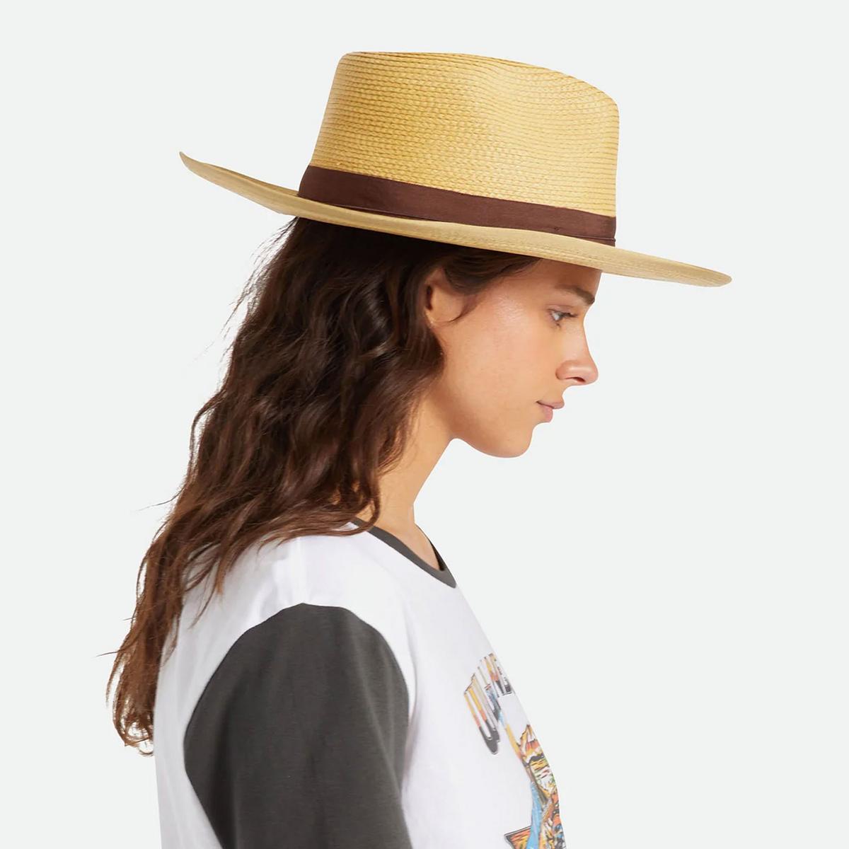 BRIXTON HATS | Reno Braided Toyo Straw Rancher Hat | 128343 | lsfone | TAN