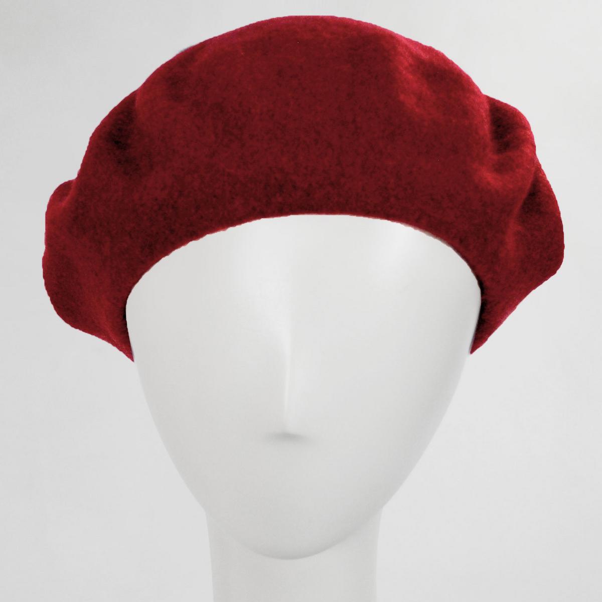 Village Hat Shop | Wholesale Wool Fashion Beret B2B Pre-Pack | B2B152500 | front | RED