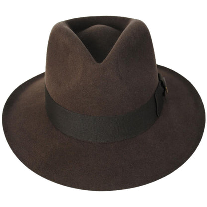 Indiana Jones | Officially Licensed Wool Felt Fedora Hat | 130445 | front | BROWN