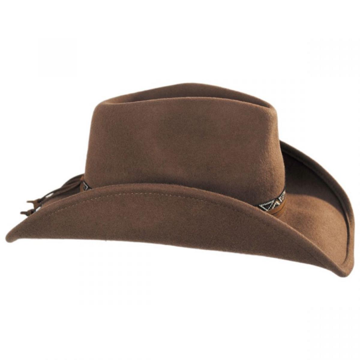 Scala | Motya Wool Felt Western Hat | 123579 | profile | PECAN