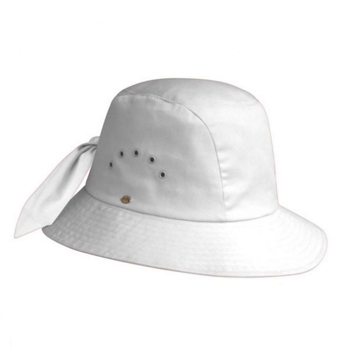 Betmar | Knotted Cotton Cloche Hat - FINAL SALE | 106043 | lead | WHITE