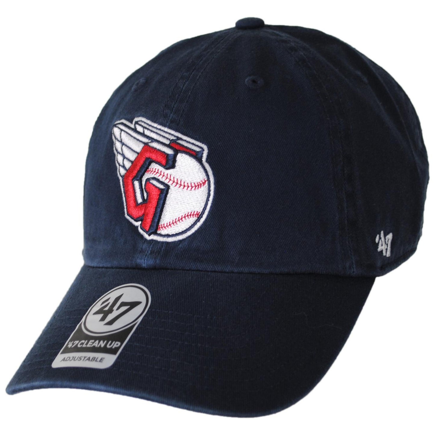 47 Brand | Cleveland Guardians MLB Clean Up Strapback Baseball Cap Dad Hat | 203401 | lead | NAVY