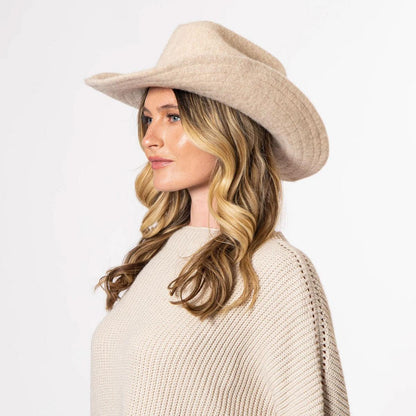 San Diego Hat Company | Rowley Wool Knit Cowboy Hat | 108660 | lsmone | OATMEAL