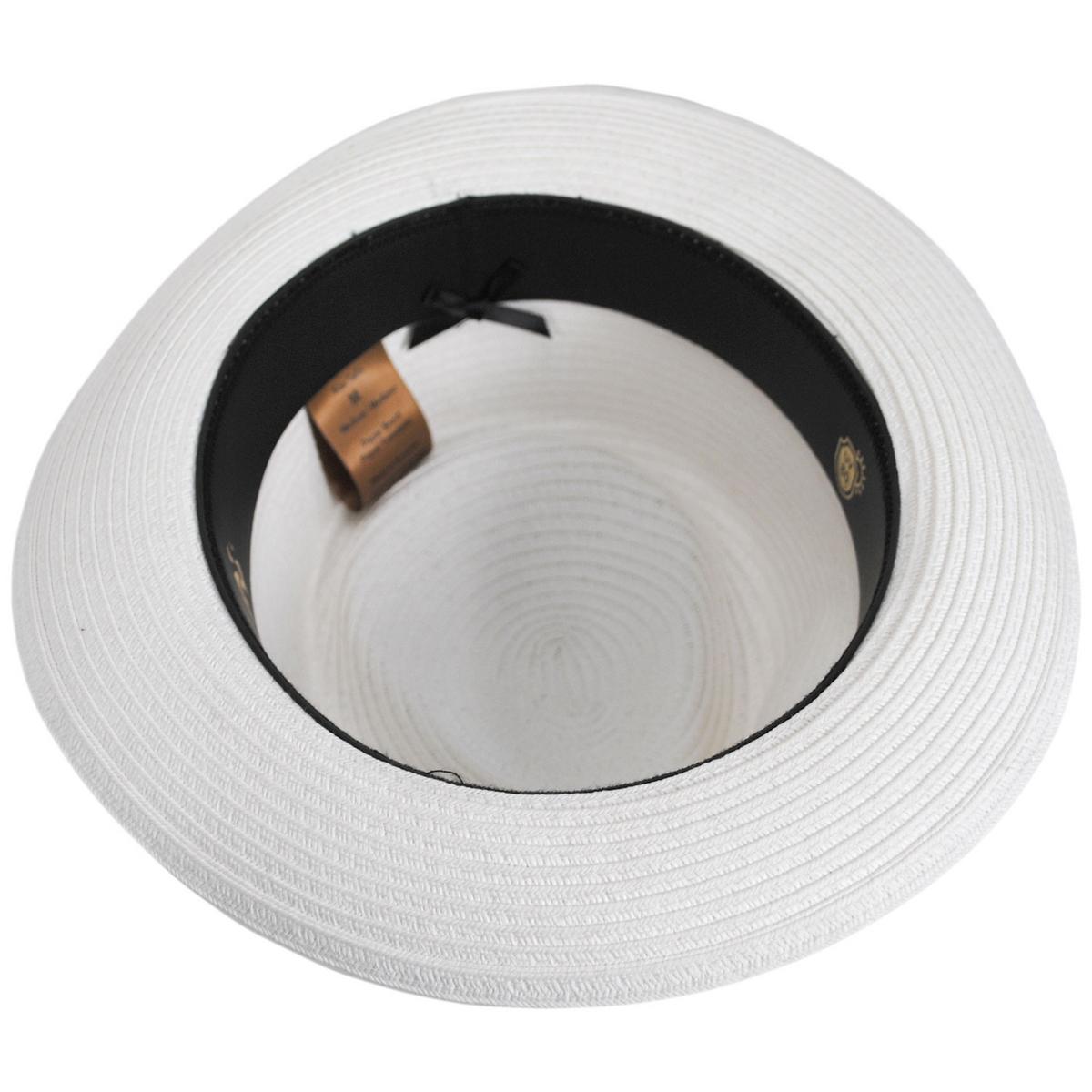 Bigalli | Alessandro Toyo Braid Fedora Hat | 129240 | under | WHITE