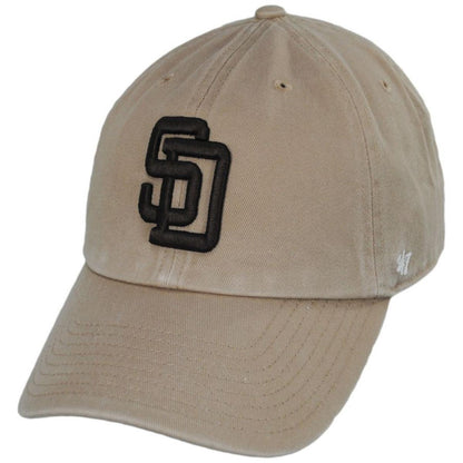 47 Brand | San Diego Padres MLB Clean Up Strapback Baseball Cap Dad Hat | 203003 | lead | KHAKI