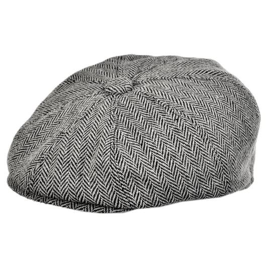 Jaxon Hats | Wholesale Herringbone Wool Blend Newsboy Cap B2B Pre-Pack