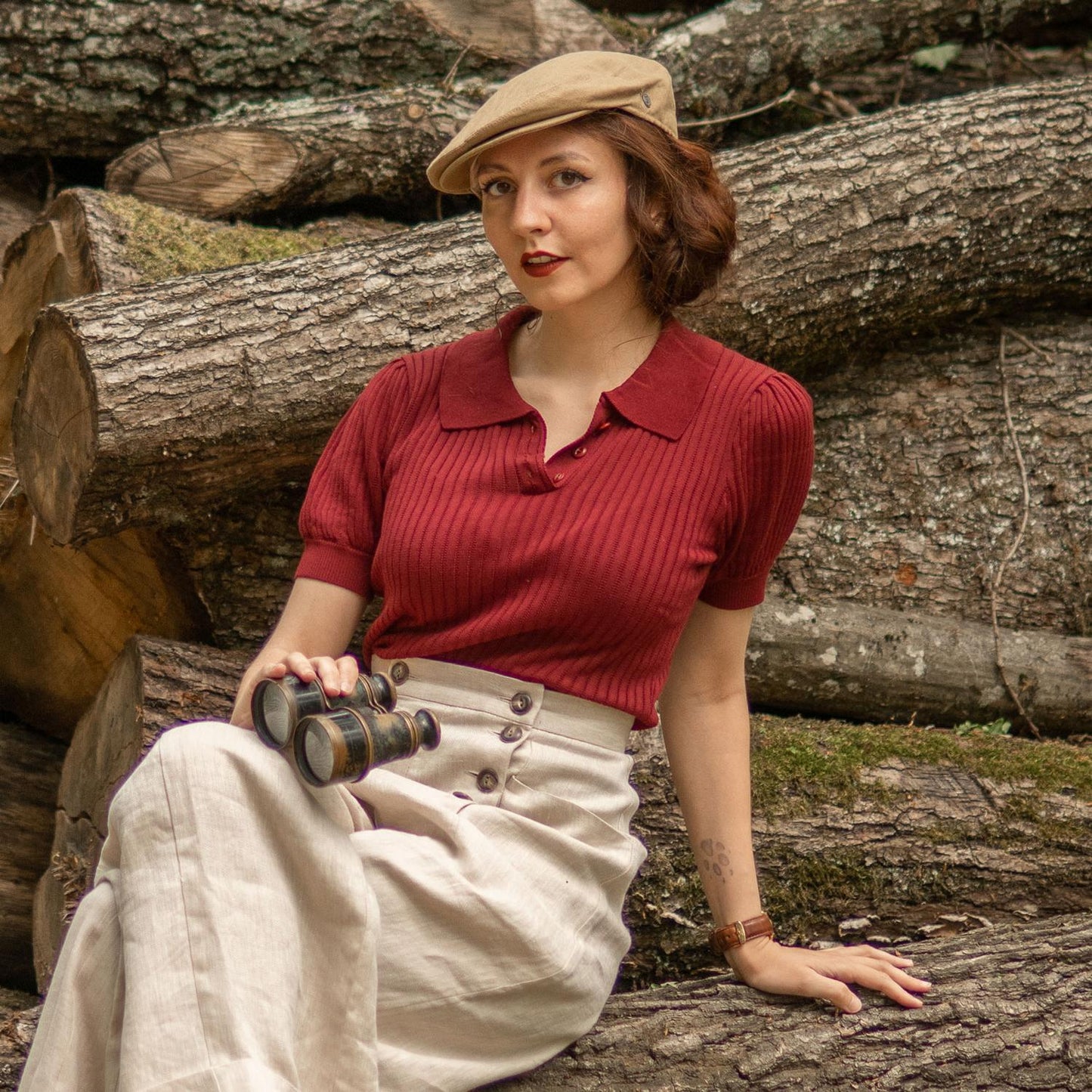 Jaxon Hats | Linen and Cotton Ivy Cap | 167732 | lsfone | NATURAL