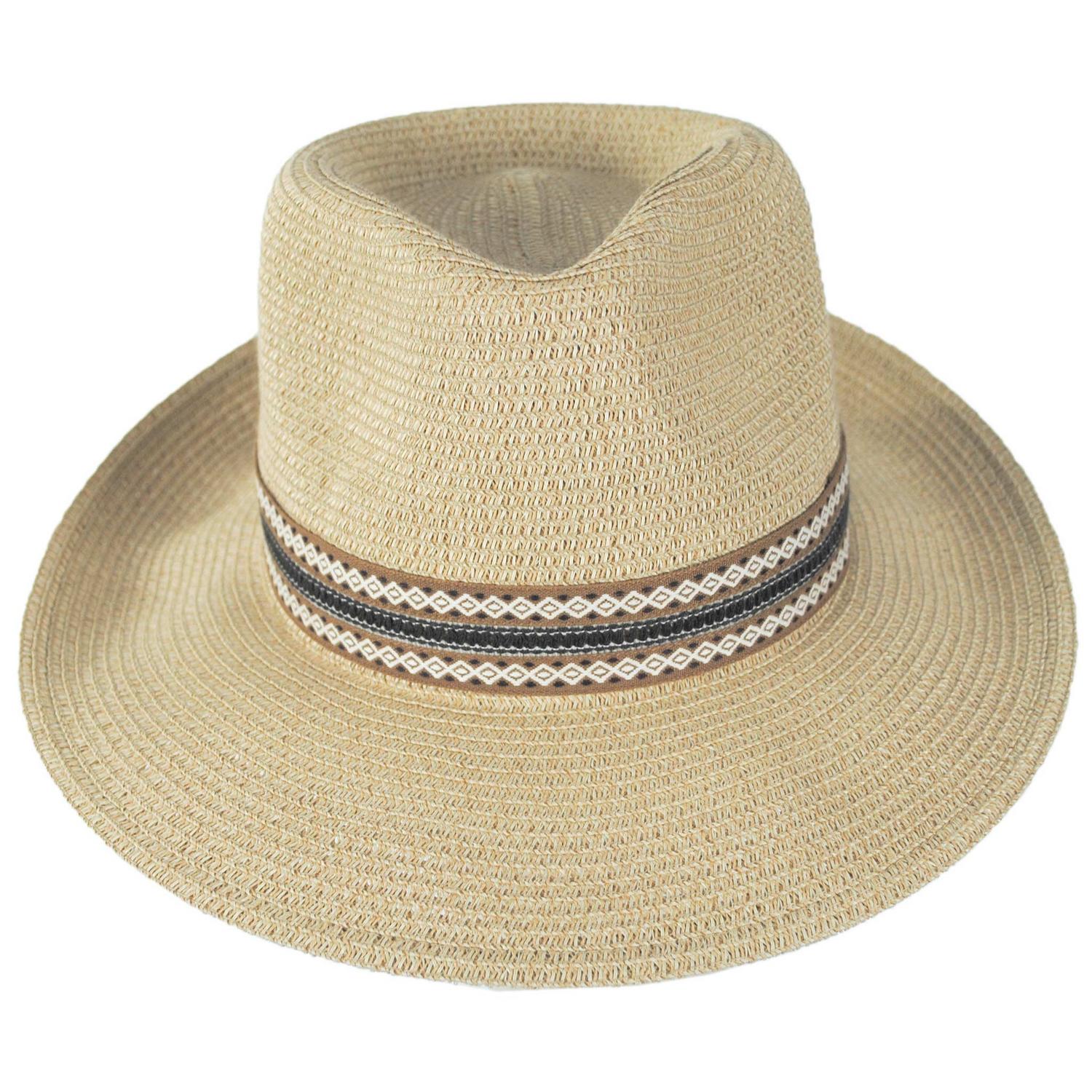 Bailey 1922 | Deven Braided Toyo Straw Fedora Hat | 127941 | front | TAN