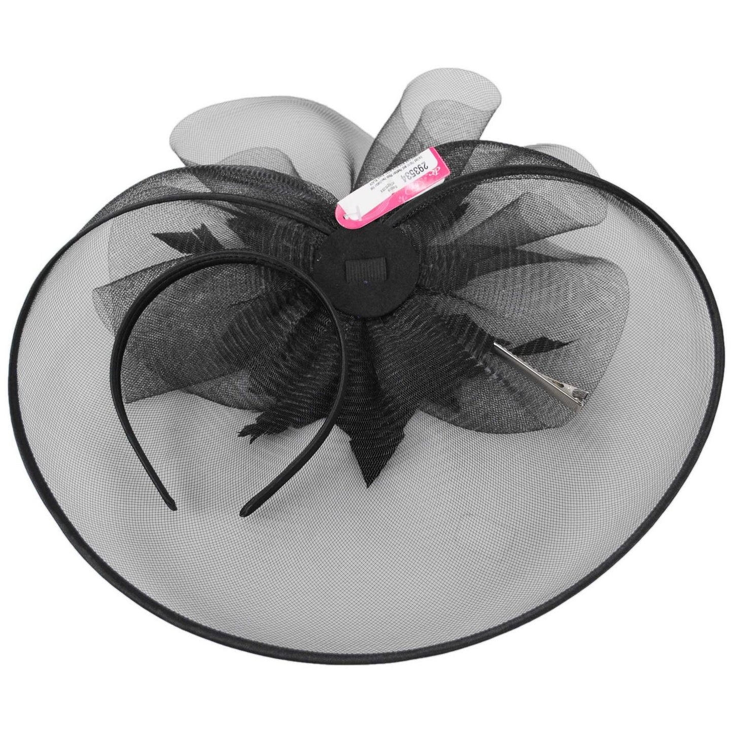 Sophia | Veiled Floral and Feather Mesh Fascinator Hat | 122903 | under | BLACK