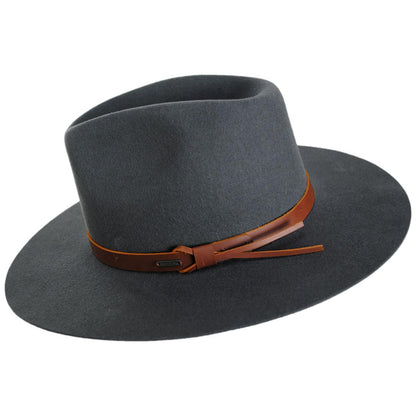 BRIXTON HATS | Hawkins Weather Guard Wool Felt Western Hat | 135613 | profile | ASPHALT/BROWN