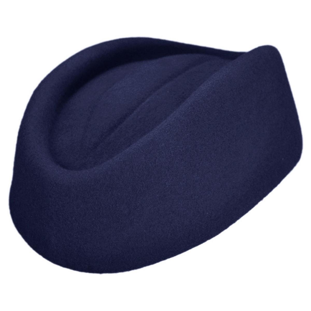 sur la tete | Wholesale Stewardess Wool Felt Pillbox Hat B2B Pre-Pack