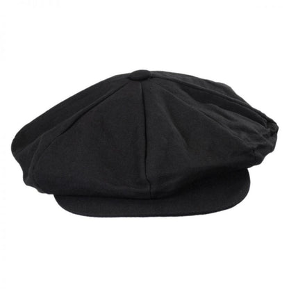 Jaxon Hats | Linen Big Apple Cap | 167736 | front | BLACK